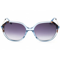 Anne Klein Women's Sunglasses - Blue Acetate Round Full Rim Frame | AK7075 400 ,