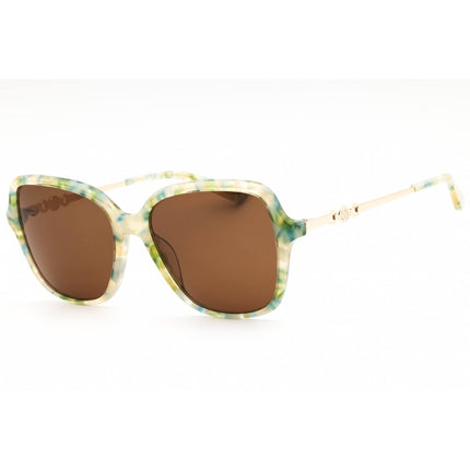 Anne Klein Women's Sunglasses - Olive Marble Acetate Rectangular Frame | AK7093 330 ,