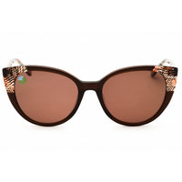 Anne Klein Women's Sunglasses - Mocha Plaid Acetate Cat Eye Frame | AK7099 200 ,