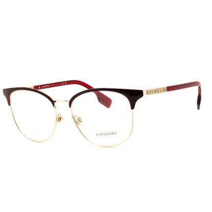 Burberry Women's Eyeglasses - Light Gold/Bordeaux Round Full Rim Frame | 0BE1355 1319 ,