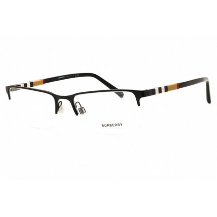 Burberry Men's Eyeglasses - Black Metal Rectangular Shape Half Rim Frame | BE1282 1001 ,