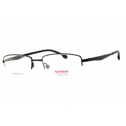 Carrera Men's Eyeglasses - Rectangular Matte Black Metal Half Rim Frame | 8860 003 ,