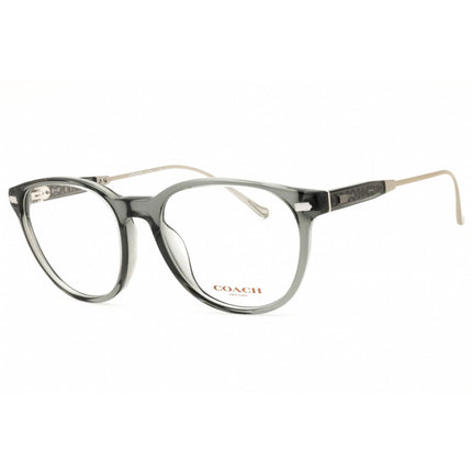Coach Men's Eyeglasses - Transparent Grey Acetate Round Full Rim Frame | 0HC6265U 5878 ,