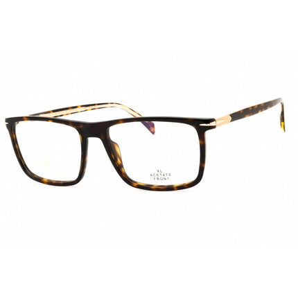 David Beckham Men's Eyeglasses - Havana Acetate Rectangular Frame | DB 1181 02IK 00 ,