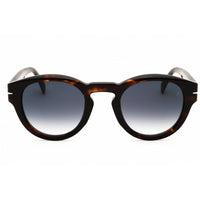 David Beckham Men's Sunglasses - Brown Horn Plastic Round Frame | DB 7110/S 0EX4 9O ,