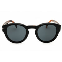 David Beckham Men's Sunglasses - Black Plastic Round Frame | DB 7110/S 0WR7 IR ,