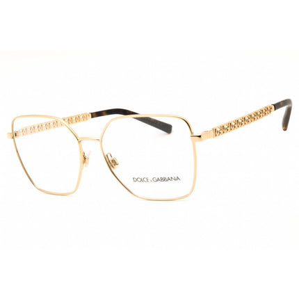 Dolce & Gabbana Women's Eyeglasses - Gold Rectangular Full Rim Frame | 0DG1351 02 ,