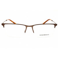 Emporio Armani Men's Eyeglasses - Brown Rectangular Half Rim Frame | 0EA1171 3004 ,
