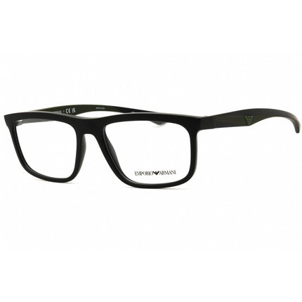 Emporio Armani Men's Eyeglasses - Matte Black Rectangular Shape Frame | 0EA3246 5001 ,