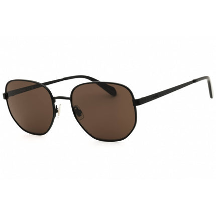 Fossil Men's Sunglasses - Matte Black Metal Round Shape Frame | FOS 2134/G/S 0003 70 ,