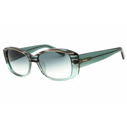Fossil Women's Sunglasses - Teal Blue Plastic Rectangular Frame | FOS 2138/S 05MZ 9K ,