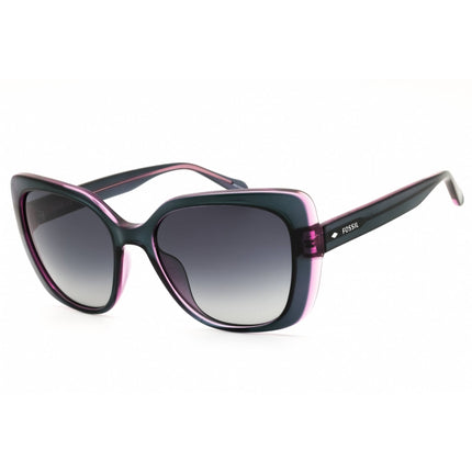 Fossil Women's Sunglasses - Blue Plastic Cat Eye Full Rim Frame | FOS 3143/S 0PJP 9O ,