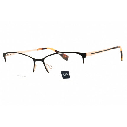 Gap Women's Eyeglasses - Black/Silver Metal Cat Eye Shape Half Rim Frame | VGP039 0BLA ,