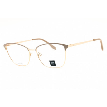 Gap Women's Eyeglasses - Beige/Gold Metal Rectangular Full Rim Frame | VGP820 08C8 ,