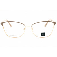 Gap Women's Eyeglasses - Beige/Gold Metal Rectangular Full Rim Frame | VGP820 08C8 ,