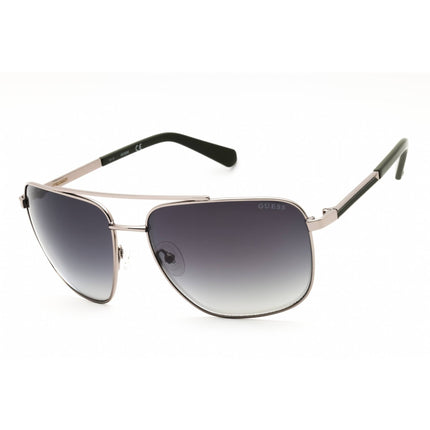 Guess Men's Sunglasses - Shiny Light Nickeltin Metal Rectangular Frame | GU00014 10Q ,