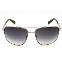 Guess Men's Sunglasses - Shiny Light Nickeltin Metal Rectangular Frame | GU00014 10Q ,