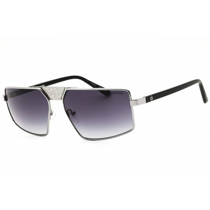 Guess Men's Sunglasses - Shiny Gunmetal Rectangular Full Rim Frame | GU00087 08B ,