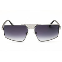 Guess Men's Sunglasses - Shiny Gunmetal Rectangular Full Rim Frame | GU00087 08B ,