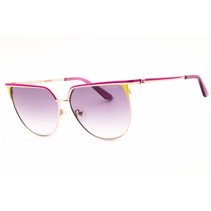 Guess Women's Sunglasses - Violet/Gold Metal Round Full Rim Frame | GU00132 83Z ,