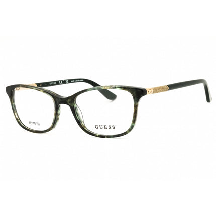 Guess Women's Eyeglasses - Dark Green/Gold Acetate Rectangular Frame | GU2658-N 098 ,