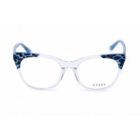 Guess Women's Eyeglasses - Crystal/Blue Acetate Cat Eye Full Rim Frame | GU2819 026 ,