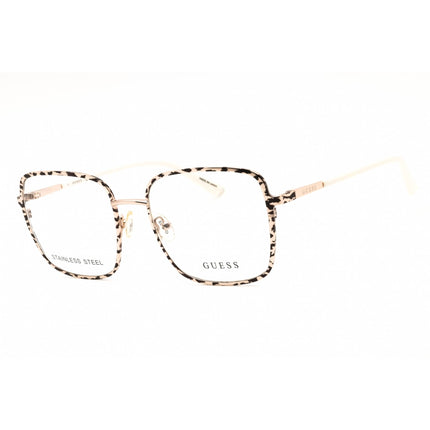 Guess Women's Eyeglasses - Rose Gold Metal Rectangular Full Rim Frame | GU2914 033 ,