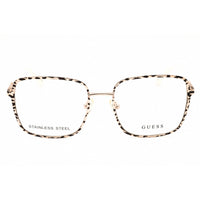 Guess Women's Eyeglasses - Rose Gold Metal Rectangular Full Rim Frame | GU2914 033 ,