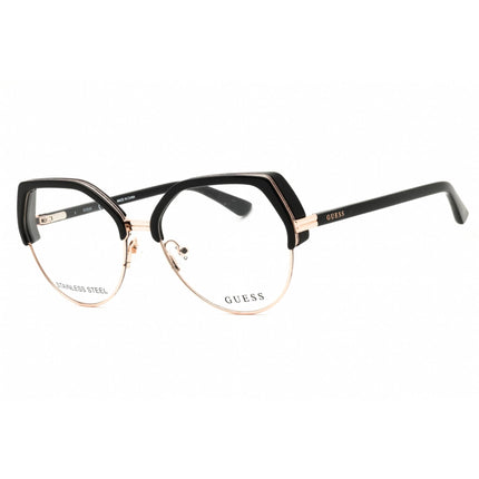 Guess Women's Eyeglasses - Shiny Black Injected Propionate Round Frame | GU2947 001 ,