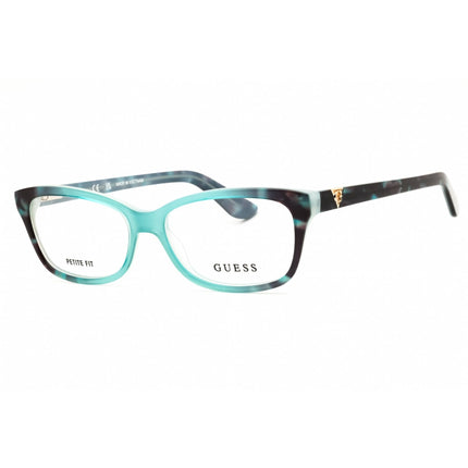 Guess Women's Eyeglasses | Turquoise/Black Rectangular Frame, 53mm | GU2948-N 089 ,