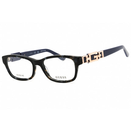 Guess Women's Eyeglasses | Grey/Blue Rectangular Full Rim Frame, 53mm | GU2986 020 ,