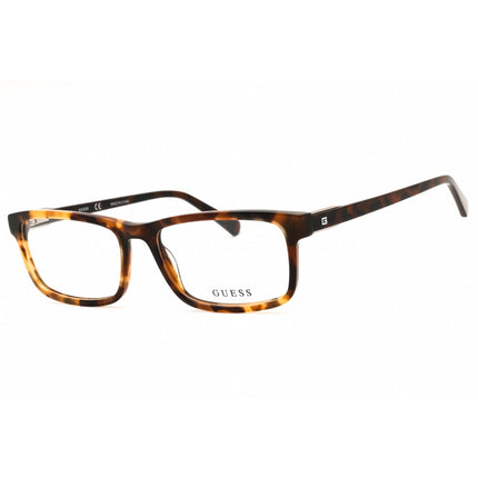 Guess Men's Eyeglasses - Blonde Havana Acetate Rectangular Frame | GU50015 053 ,