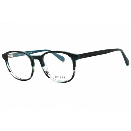 Guess Men's Eyeglasses - Blue/Green Acetate Round Full Rim Frame | GU50046 092 ,