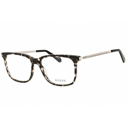Guess Men's Eyeglasses - Grey/Silver Acetate Rectangular Shape Frame | GU50048 020 ,