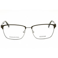 Guess Men's Eyeglasses - Matte Dark Green Metal Rectangular Frame | GU50091 097 ,