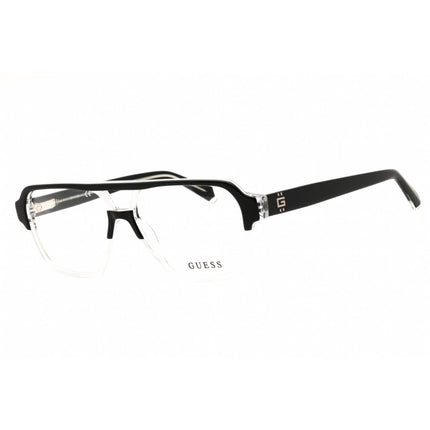 Guess Men's Eyeglasses - Black/Clear Acetate Rectangular Shape Frame | GU50093 005 ,