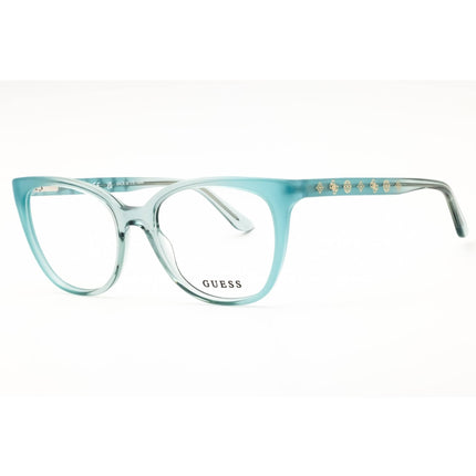 Guess Women's Eyeglasses - Turquoise Acetate Cat Eye Full Rim Frame | GU50114 089 ,
