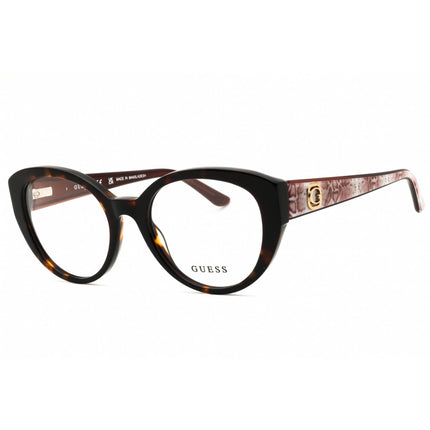 Guess Women's Eyeglasses - Dark Havana Acetate Cat Eye Full Rim Frame | GU50127 052 ,