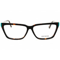 Guess Women's Eyeglasses - Dark Havana Acetate Rectangular Frame | GU50145 052 ,