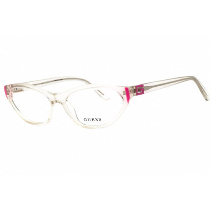 Guess Women's Eyeglasses - Crystal/Pink Acetate Cat Eye Full Rim Frame | GU50146 026 ,
