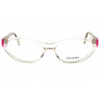 Guess Women's Eyeglasses - Crystal/Pink Acetate Cat Eye Full Rim Frame | GU50146 026 ,