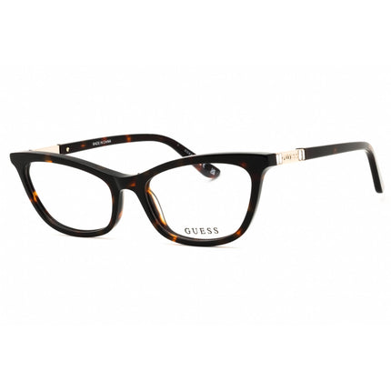 Guess Women's Eyeglasses - Dark Havana Acetate Cat Eye Full Rim Frame | GU50198 052 ,