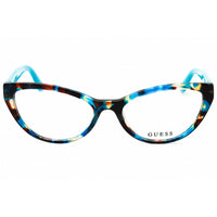 Guess Women's Eyeglasses - Shiny Turquoise Acetate Cat Eye Frame | GU50236 087 ,