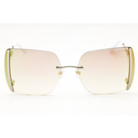 Guess Women's Sunglasses - Shiny Light Nickeltin Metal Oversized Frame | GU7718 10C ,
