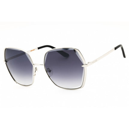 Guess Women's Sunglasses - Shiny Light Nickeltin Metal Oversized Frame | GU7721 10B ,