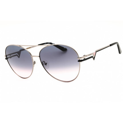 Guess Women's Sunglasses - Shiny Light Nickeltin Metal Aviator Frame | GU7735 10B ,