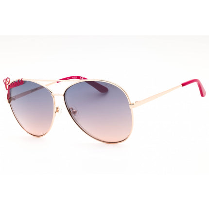 Guess Women's Sunglasses | Shiny Rose Gold Aviator Full Rim Frame, 64mm | GU7739 28Z ,