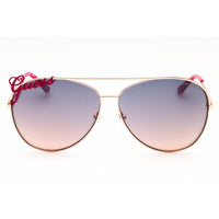 Guess Women's Sunglasses | Shiny Rose Gold Aviator Full Rim Frame, 64mm | GU7739 28Z ,