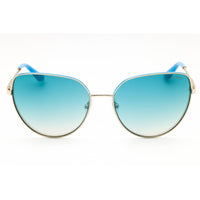 Guess Women's Sunglasses - Gold/Blue Metal Cat Eye Full Rim Frame | GU7784 32W ,