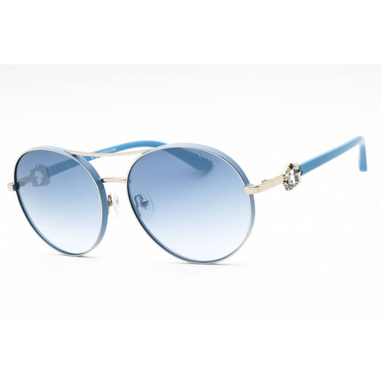 Guess Women's Sunglasses - Shiny Light Nickeltin/Blue Metal Frame | GU7791-S 10W ,